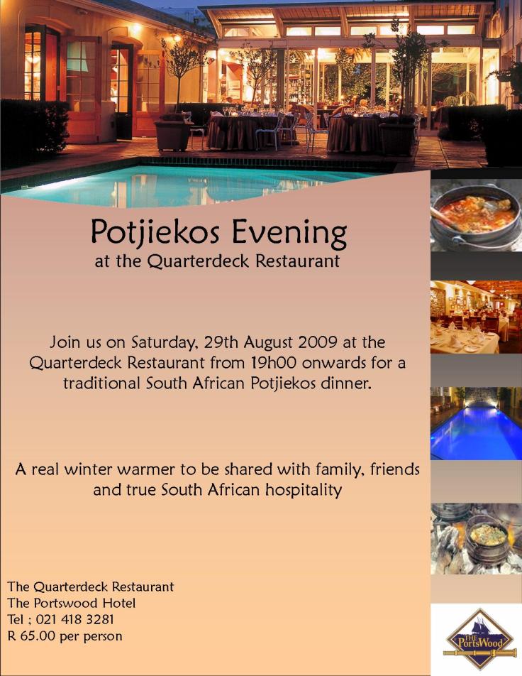 portswood hotel potjiekos