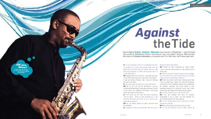 sipho mabuse piece in kulula magazine