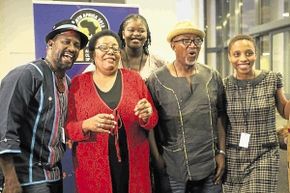 PROUD: Ringo Madlingozi, Sibongile Khumalo, Siphokazi Mohapi, Sipho Mabuse and Ayanda Nhlangothi are some of the artists to perform at the Africa Cup of Nations at the National Stadium in Soweto, Johannesburg. PHOTO MOHAU MOFOKENG