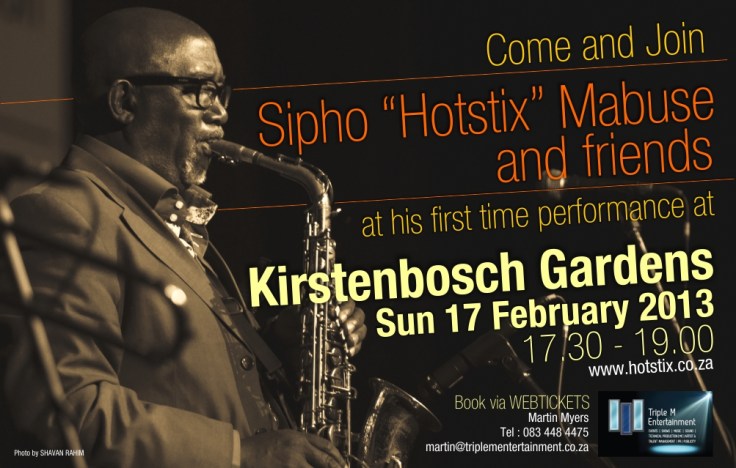 Sipho "Hotstix" Mabuse and Friends at Kirstenbosch Gardens, 17 February 2013