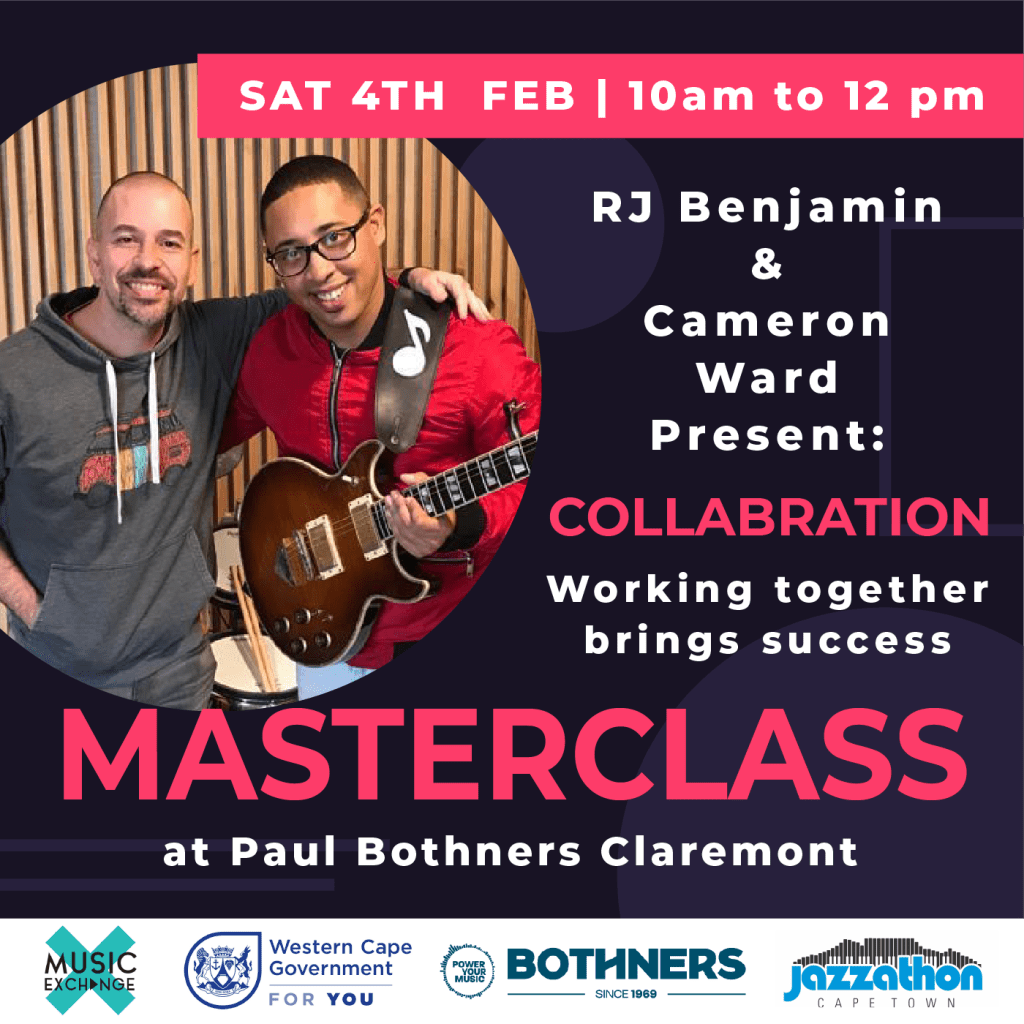 Masterclass with RJ Benjamin and master musician Cameron Ward 4th Feb